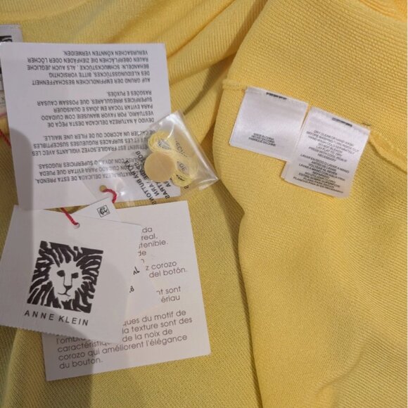 Anne Klein Malibu Sweater NWT Yellow XL - Picture 6 of 8